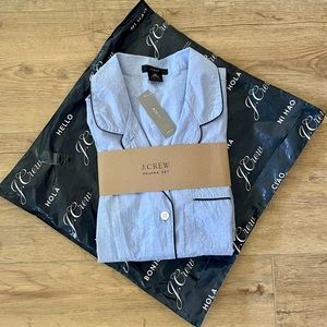 J. Crew Short sleeve Cotton Pajama Set, size XS, Color Hydrangea